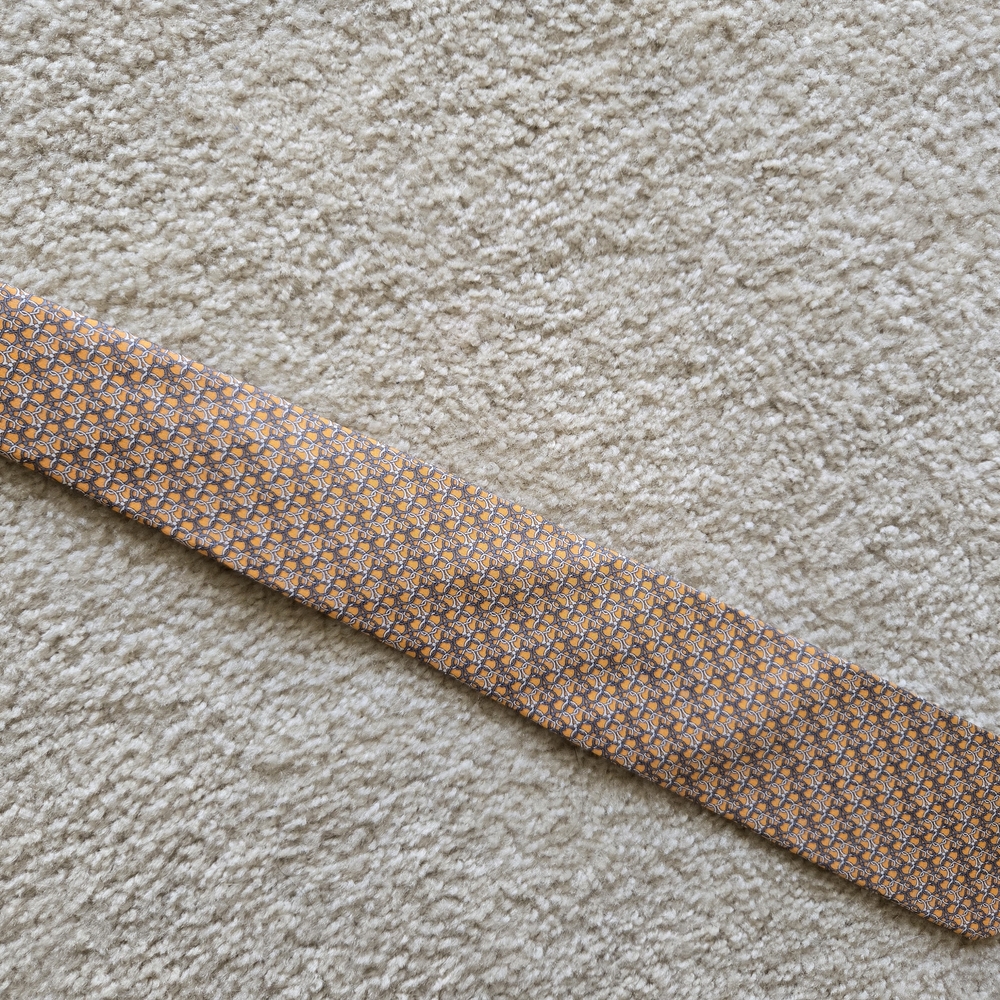 Gucci Orange Patterned Men's Tie
